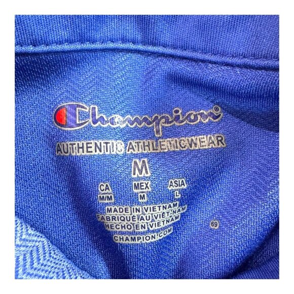 Champion Mens Blue Florida Gators Polo Shirt M Athletic Fit Logo Short Sleeves - Picture 4 of 5